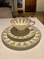 Richly gilded retro porcelain breakfast set