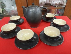 Margit Csécsy ceramic mocha and coffee set.