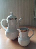 Kahla white German porcelain coffee pot / jug and creamer