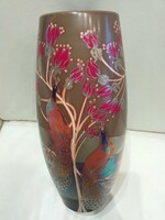 Peacock vase by Zsolnay
