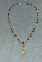 Labradorite and multi-chakra necklace with lots and lots of precious stones - lots and lots of handcrafted jewelry