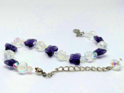 Austrian crystal, purple butterfly bracelet