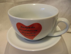 1 Cm thick walled barista soup, tea and muesli mug for Valentine's Day