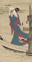 Chōbunsai eishi - beauty in a boat - reprint