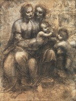 Leonardo da Vinci - Szent Anna harmadmagával - reprint