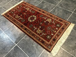 Caucasian (Dagestan) hand-knotted wool Persian rug, 57 x 123 cm