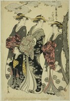 Chōbunsai eishi - ladies under the tree - reprint