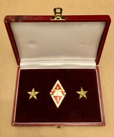 Lajos Kossuth Military College badge in box