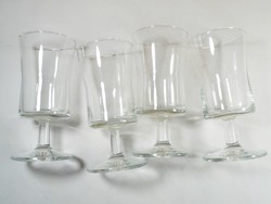 Old retro glass short drink glass 4 pcs