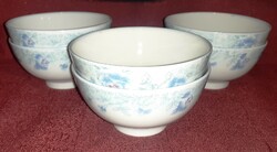 6db-os kínai porcelán tál szett, kék virágos