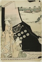 Chōbunsai eishi - women on a boat - reprint