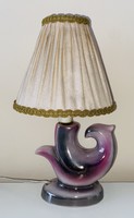 A beautiful industrial porcelain body chandelier table lamp in a rare color