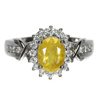 56 Oes Valodi yellow sapphire 925 sterling silver
