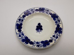 Korai apátfalvi kék leveles keménycserép tányér, falitányér