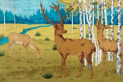 Maurice pillard verneuil - deer - reprint