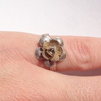 Filigrán , virág mintás, állítható métetű, olasz ezüst gyűrű