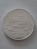 Rare! Summer Olympic Games London 2012 silver-plated commemorative medal, in capsule and gift box