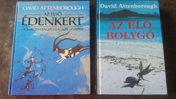 David Attenborough Az első édenkert  és Az élő bolygó c. két könyve együtt
