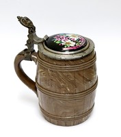 Rare interesting beer mug, xix. Century