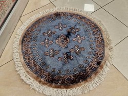 Pakisztáni kör alakú 80 cm kézi csomózású gyapjú perzsa szőnyeg BFZ_292