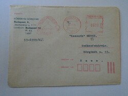 D193773 Régi  levél 1985 Kőbányai Sörgyár -Budapest - gépi bélyegzés - Red meter