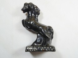 Retro old ceramic horse mount ornament