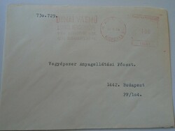D193774 Régi  levél 1978 Dunai Vasmű Lőrinci Hengerműve -Budapest Kispest-gépi bélyegzés - Red meter