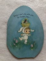 Old graphic postcard in the shape of an Easter egg - Australia -3.
