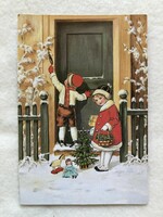 Régi Karácsonyi képeslap, másolat - Hatvany Józsefné  - Postatiszta                  -3.