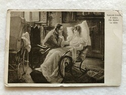 Antik romantikus képeslap - " A Mama "  - Postatiszta                         -3.