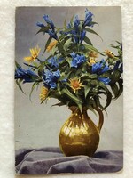 Antique floral postcard - 1915 -3.