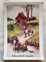 Old Easter postcard - postal clean -3.