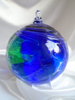 Larger size bubble blown Christmas ornament.