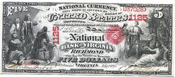 US $5 1865 replica