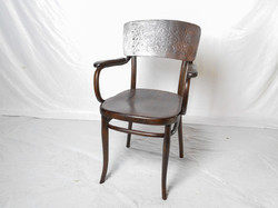 Antik Thonet nyomott mintás karfás szék (restaurált)