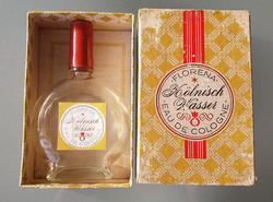 Old cologne bottle florena in vintage perfume glass box