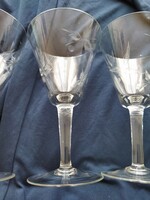Polished stemmed glass cups 5 pcs