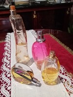 4 kféle kölni parfüm  - design üvegek használható illatokkal  3200 Ft/db