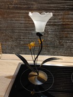 Metal glass candle holder