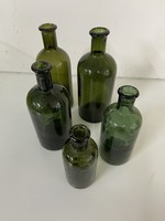 Green glass bottles
