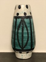 Retro német kerámiaváza, Strehla Keramik, 16 cm magas