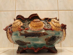 Antique Art Nouveau faience bowl-pot