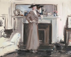 Francis Cadell - Hölgy tükör előtt - reprint