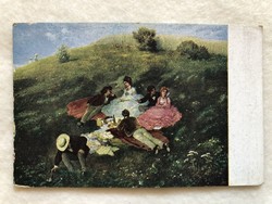 Antik Szinyei Merse - Majális képeslap  - Postatiszta                  -3.