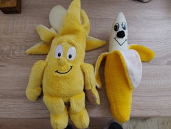 Banana plushies in a pair