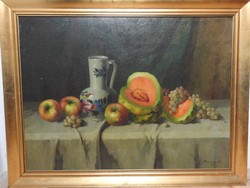 Nándory Sándor - asztali csendélet festmény