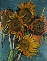1L911 xx. Century Hungarian painter: sunflowers