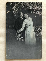 Antique, old romantic postcard - 1920 -3.