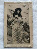 Antik, régi képeslap - 1908             -3.