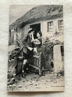 Antique long address romantic postcard - 1904 -3.